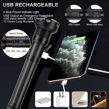 😍🔥LED Rechargeable Tactical Laser Flashlight😍🔥