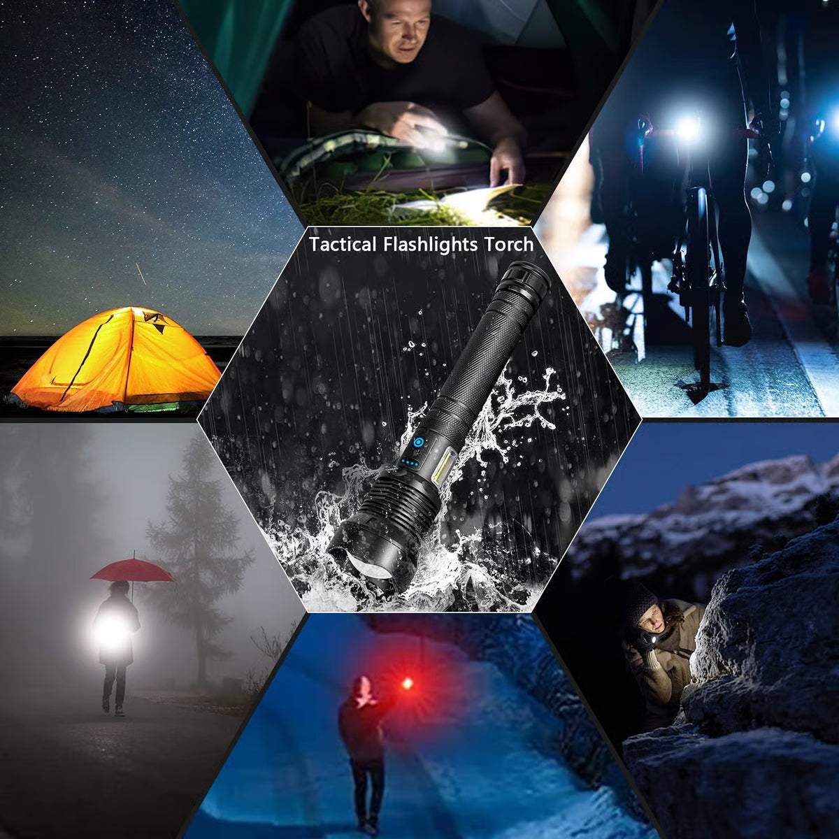 😍🔥LED Rechargeable Tactical Laser Flashlight😍🔥