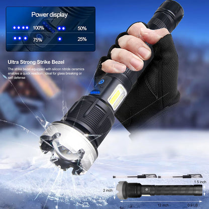 😍🔥LED Rechargeable Tactical Laser Flashlight😍🔥